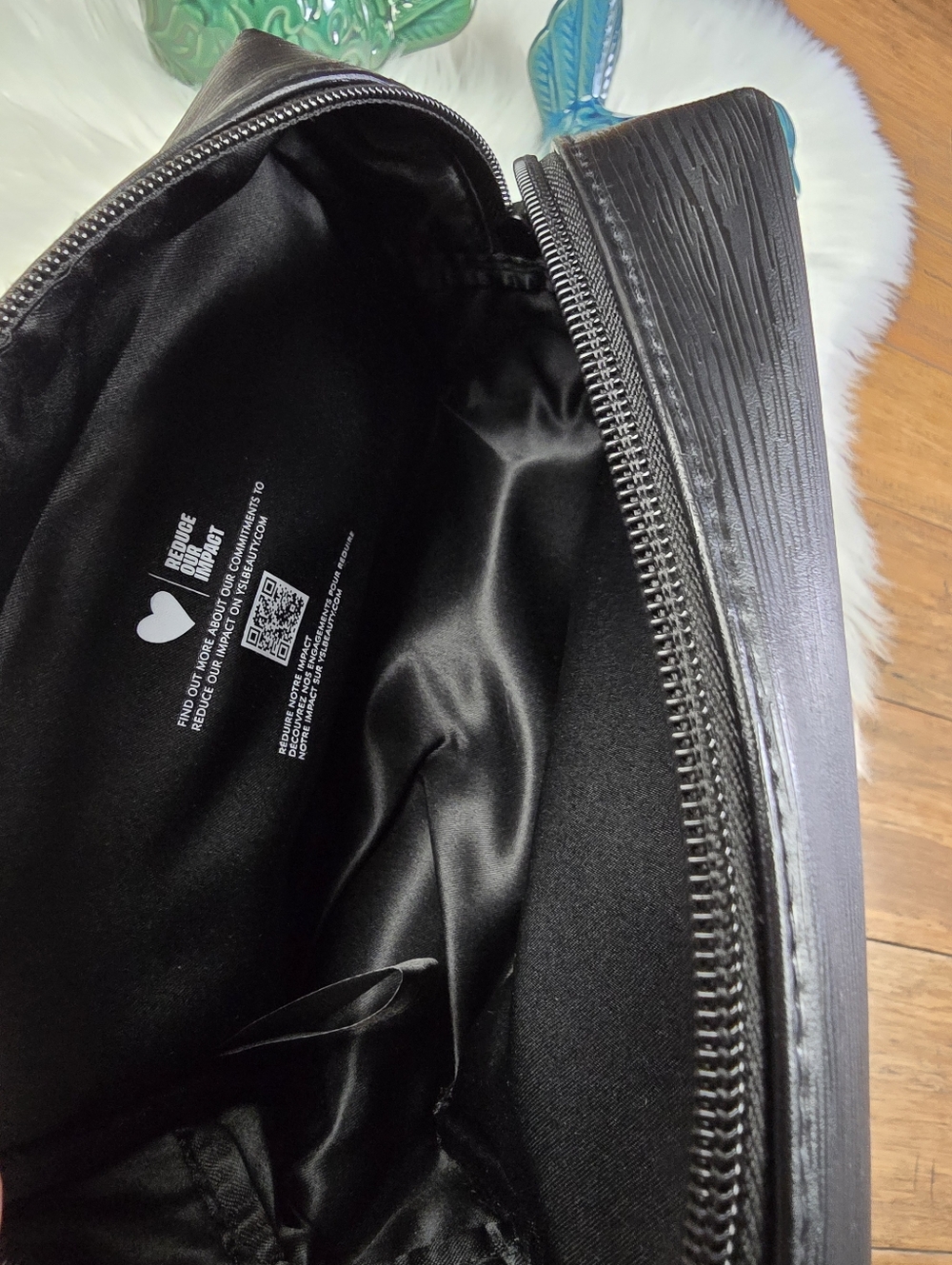 Yves Saint Laurent YSL Parfums Beaute Cosmetic Bag Makeup Clutch Travel - Picture 3 of 12